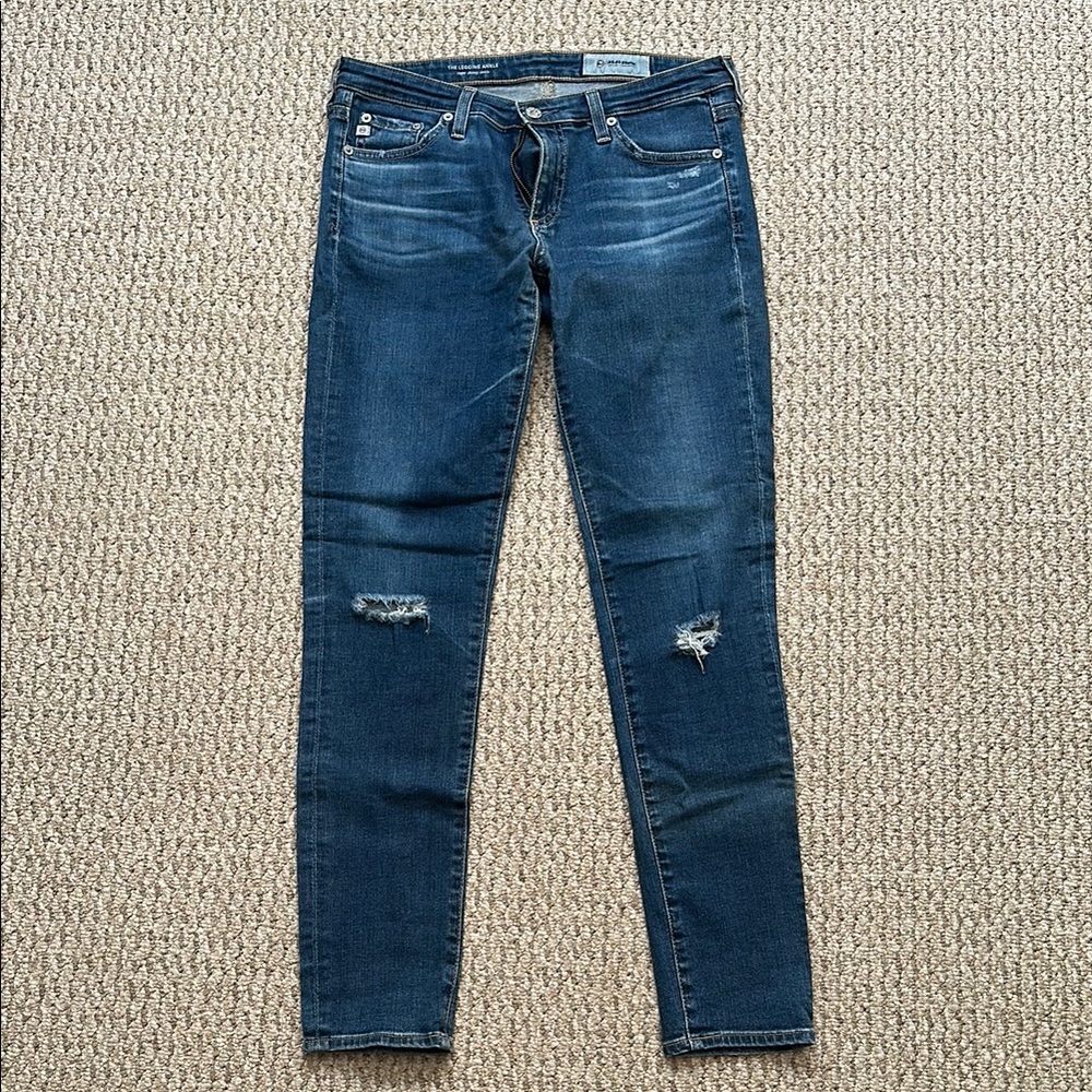 Women's Blue Distressed Jeans